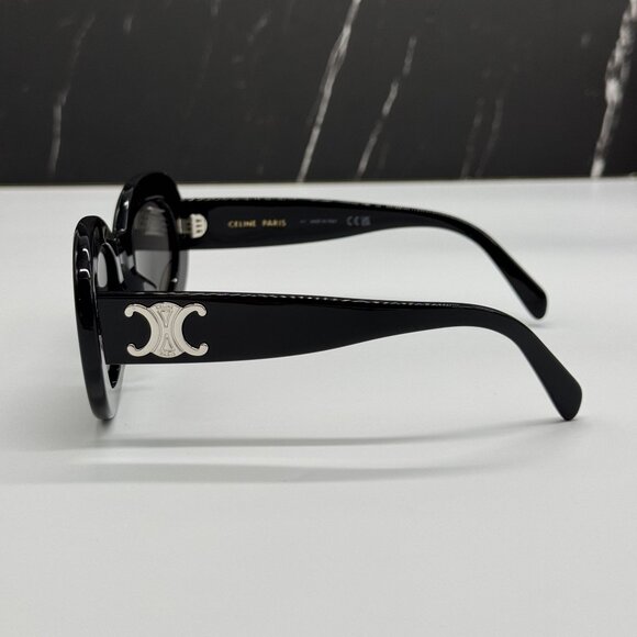 NEW CELINE CL40312U 01A BLACK ROUND WOMEN SUNGLASSES CELINE - Picture 6 of 10